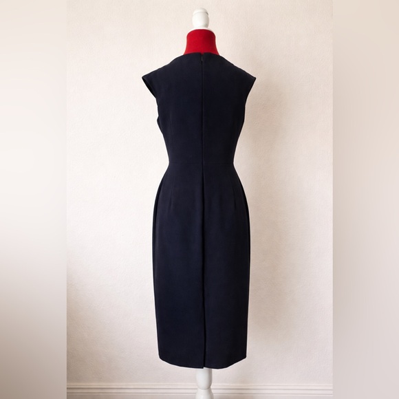 TAHARI Navy Blue Cutout Sheath Dress Sz 12 NWT - Picture 3 of 4